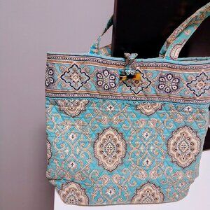 Vera Bradley Retired Totally Turquoise Tote